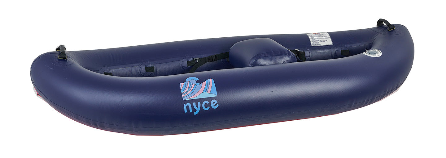 ハヤクカエコハクヌGOODENOUGH グッドイナフ フット Inflatable Whitewater Play Kayak — Nyce Nugget | Nyce Kayaks
